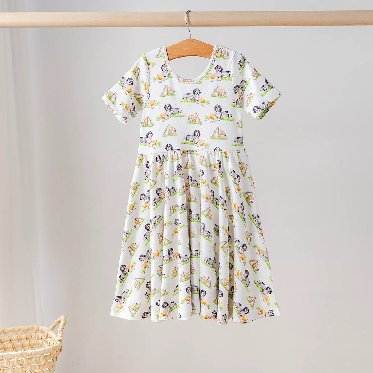 Nola Mascot Mania in Tennessee Organic Cotton Twirl Dress for Toddlers