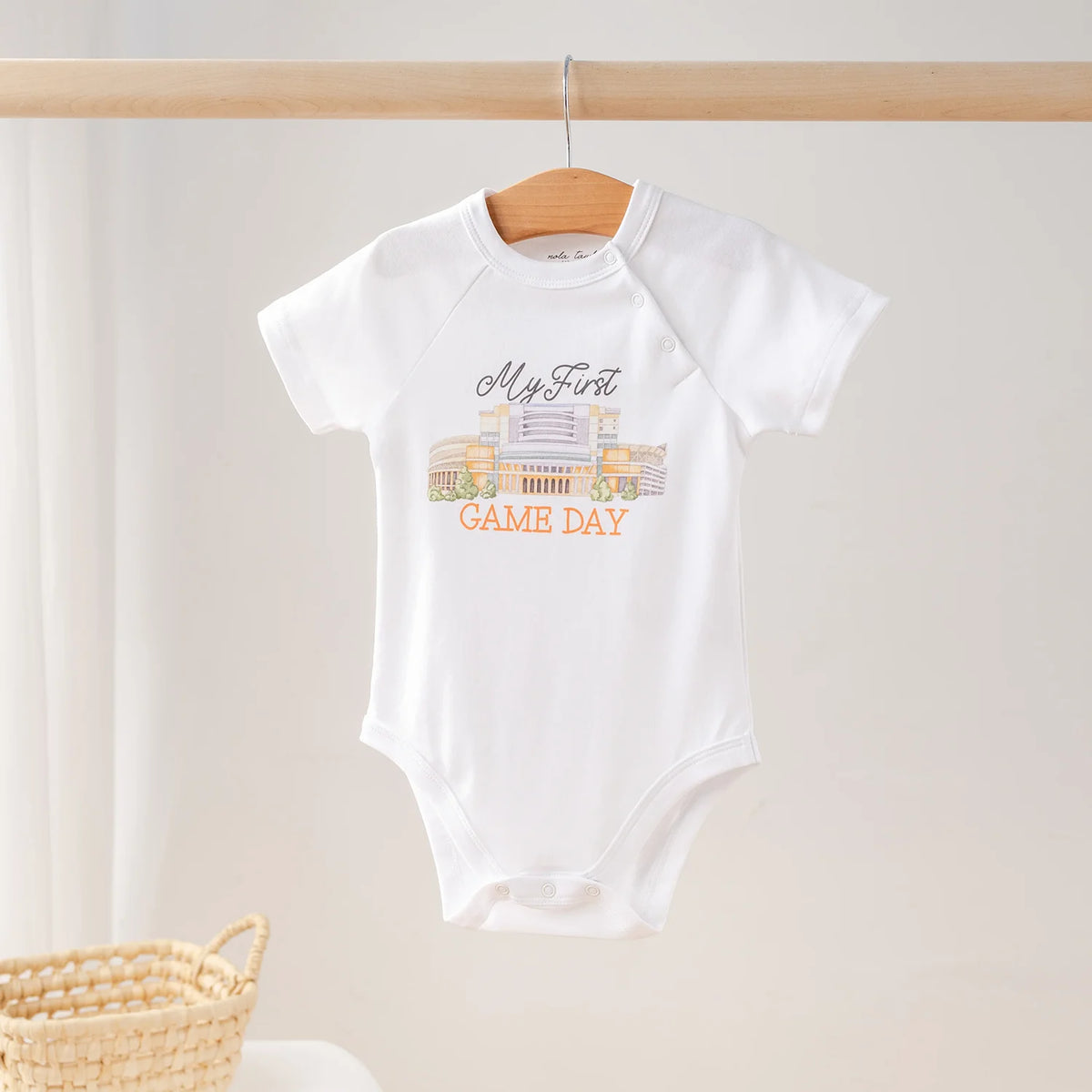 Nola Tawk My First Game Day Tennessee Vols Organic Cotton Onesie for Babies & Toddlers