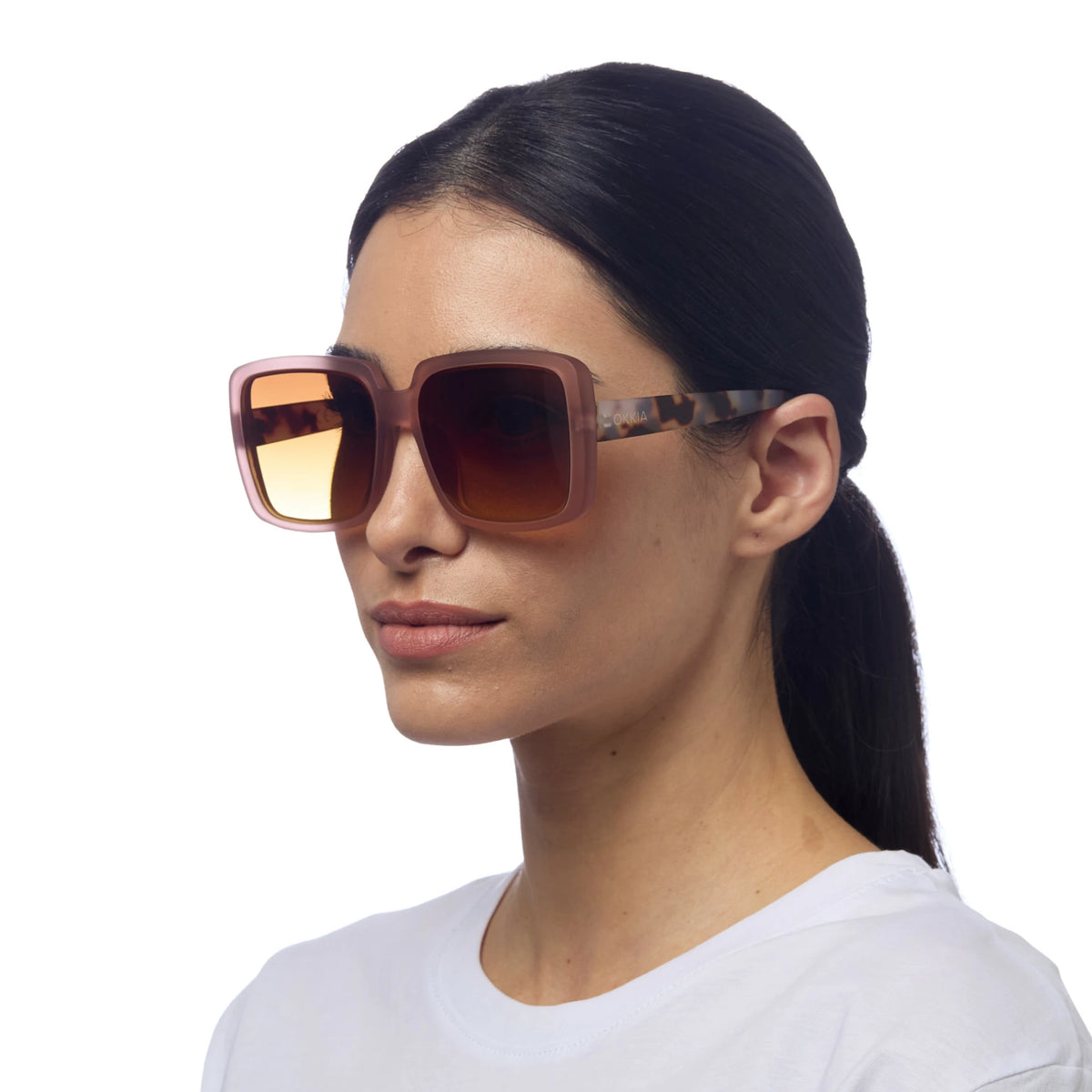 Okkia Alessia Butterfly Sunglasses Pink Havana