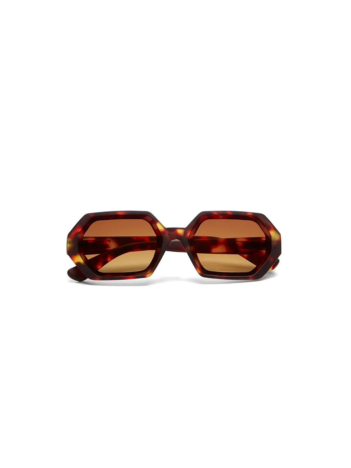 Okkia Anna Hexagonal Sunglasses Classic Havana