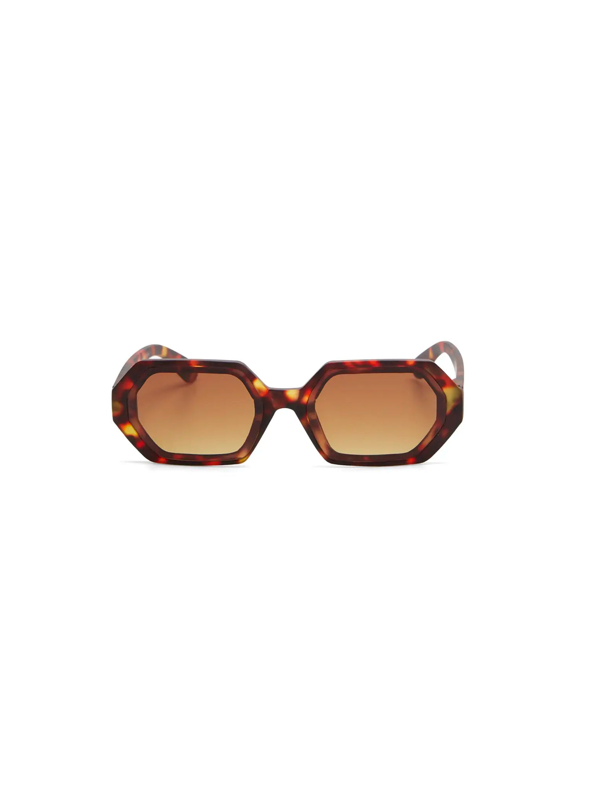 Okkia Anna Hexagonal Sunglasses Classic Havana