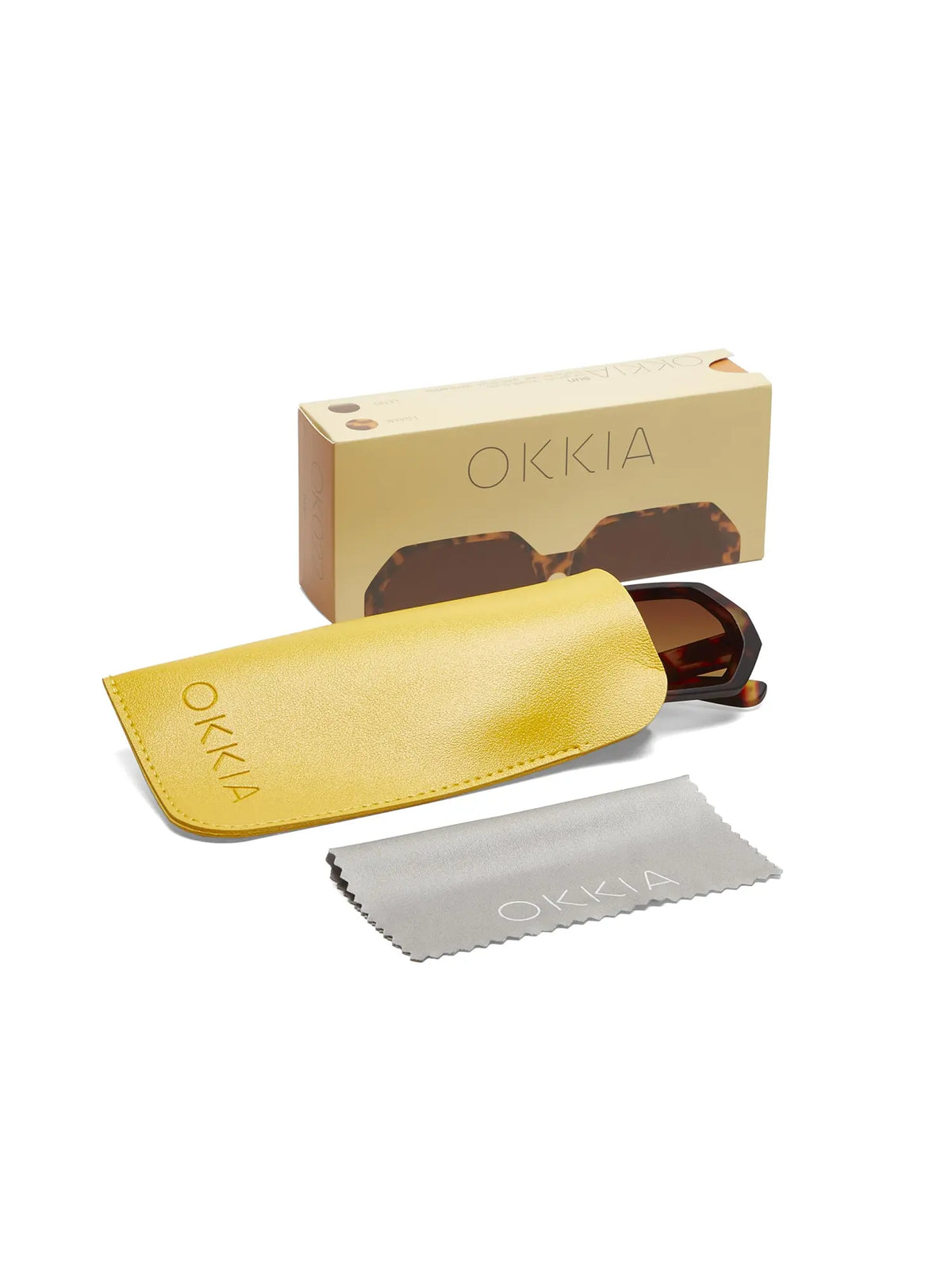 Okkia Anna Hexagonal Sunglasses Classic Havana