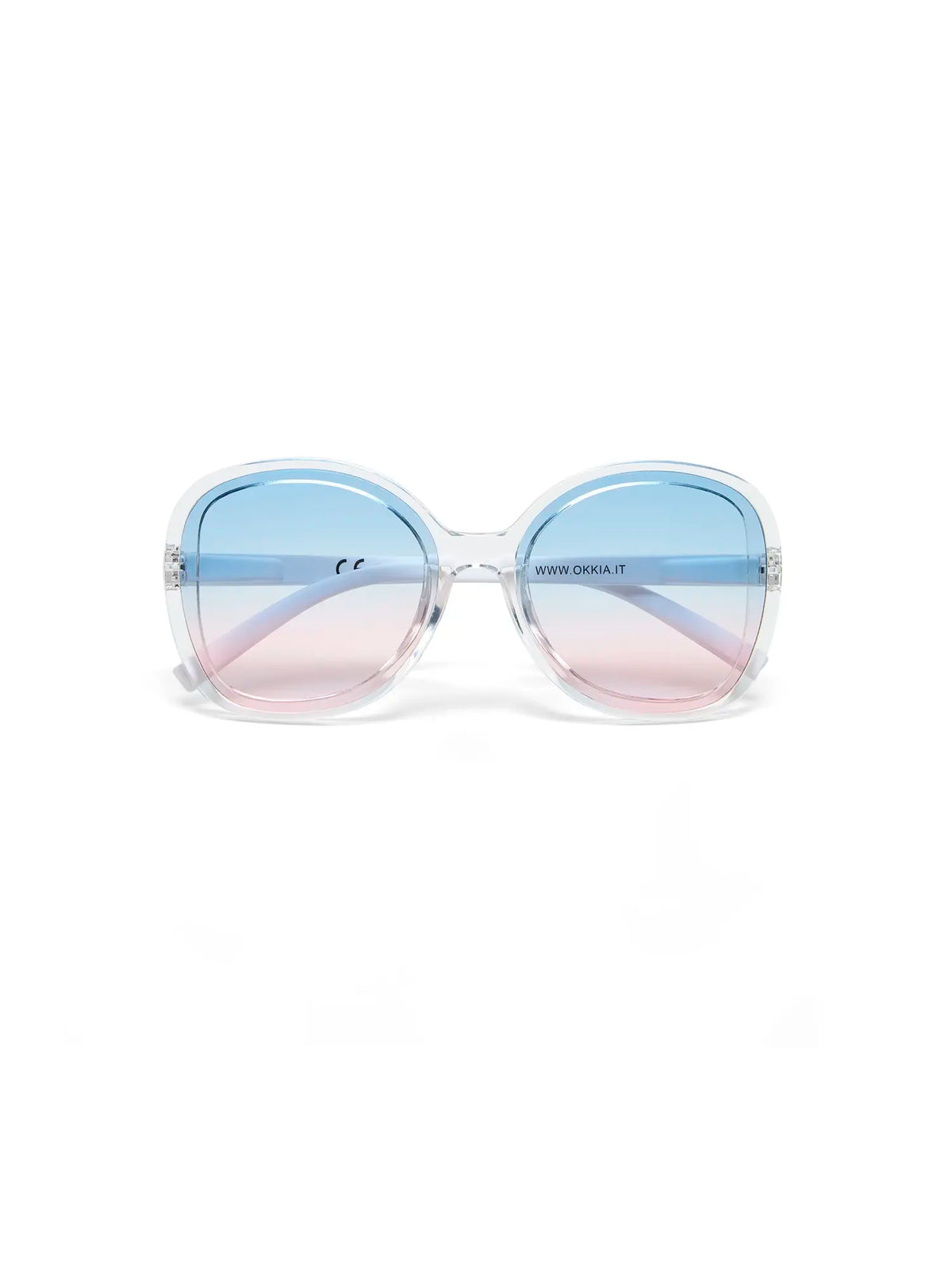 Okkia Anna Butterfly Overlapping Sunglasses Transparent Clear