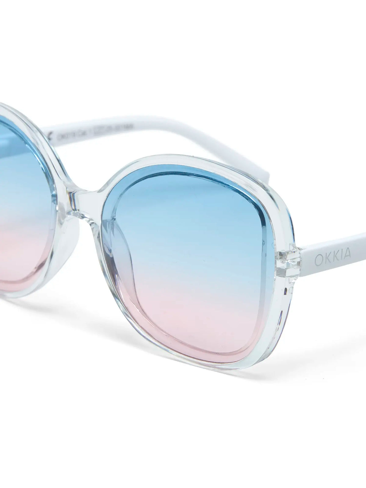 Okkia Anna Butterfly Overlapping Sunglasses Transparent Clear