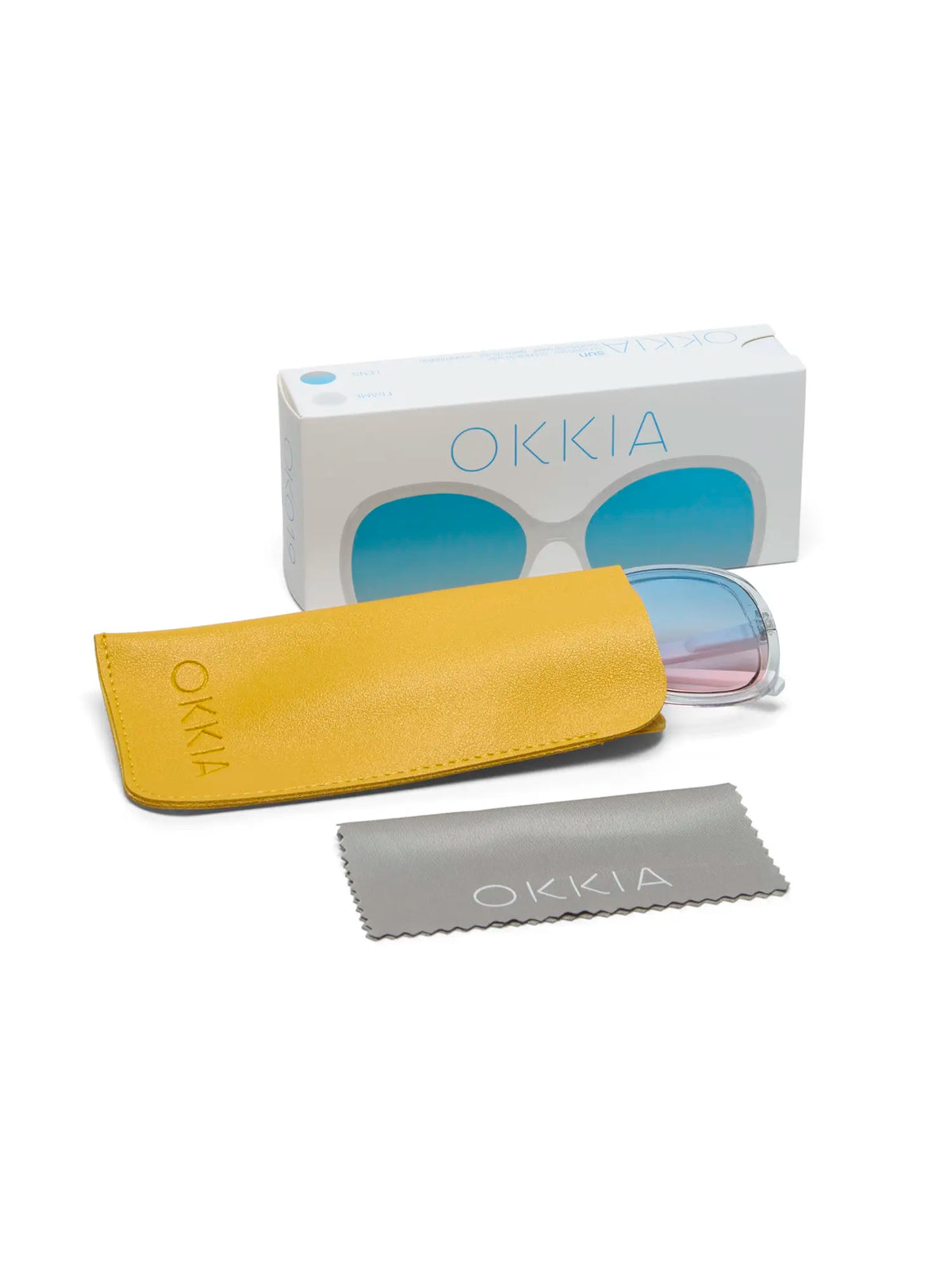 Okkia Anna Butterfly Overlapping Sunglasses Transparent Clear