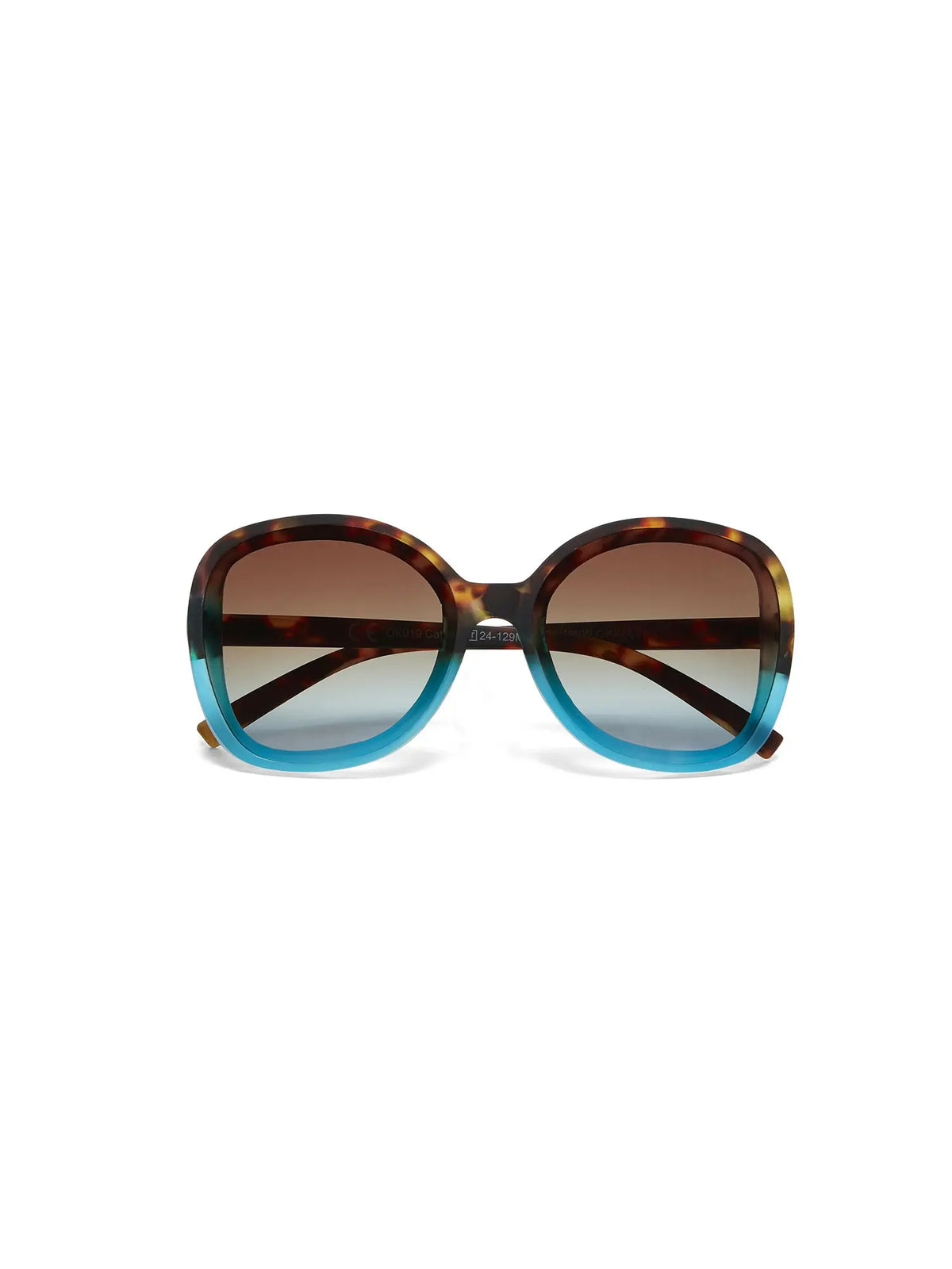 Okkia Anna Butterfly Overlapping Sunglasses Havana Blue