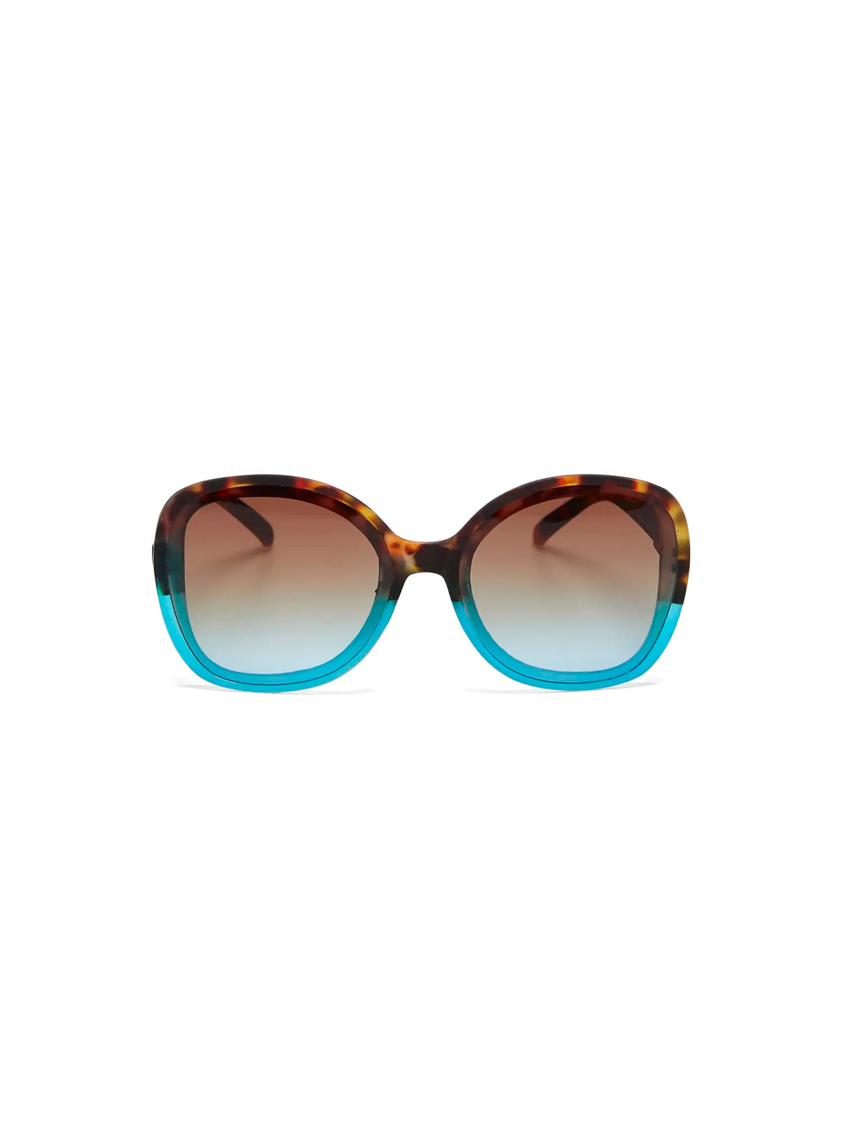Okkia Anna Butterfly Overlapping Sunglasses Havana Blue