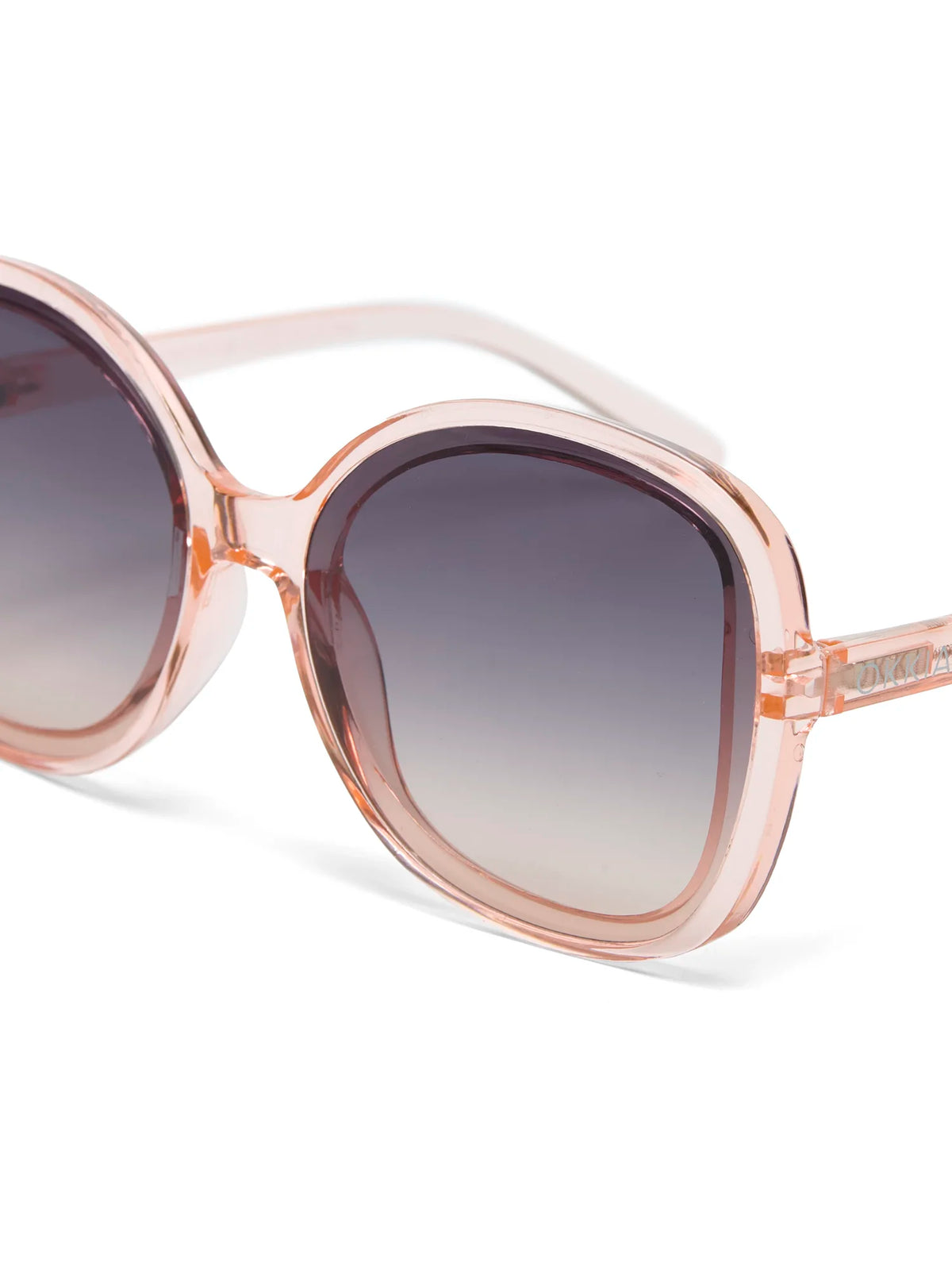 Okkia Anna Butterfly Overlapping Sunglasses Transparent Pink