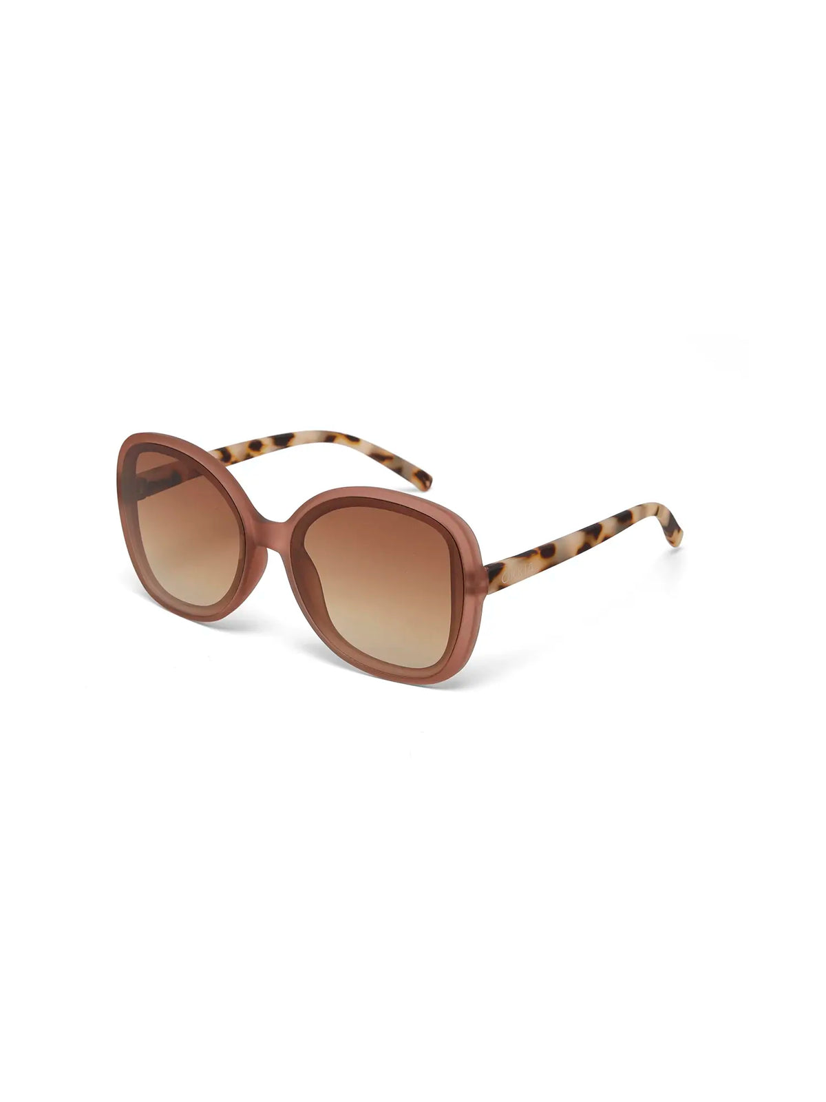 Okkia Anna Butterfly Overlapping Sunglasses Pink Havana