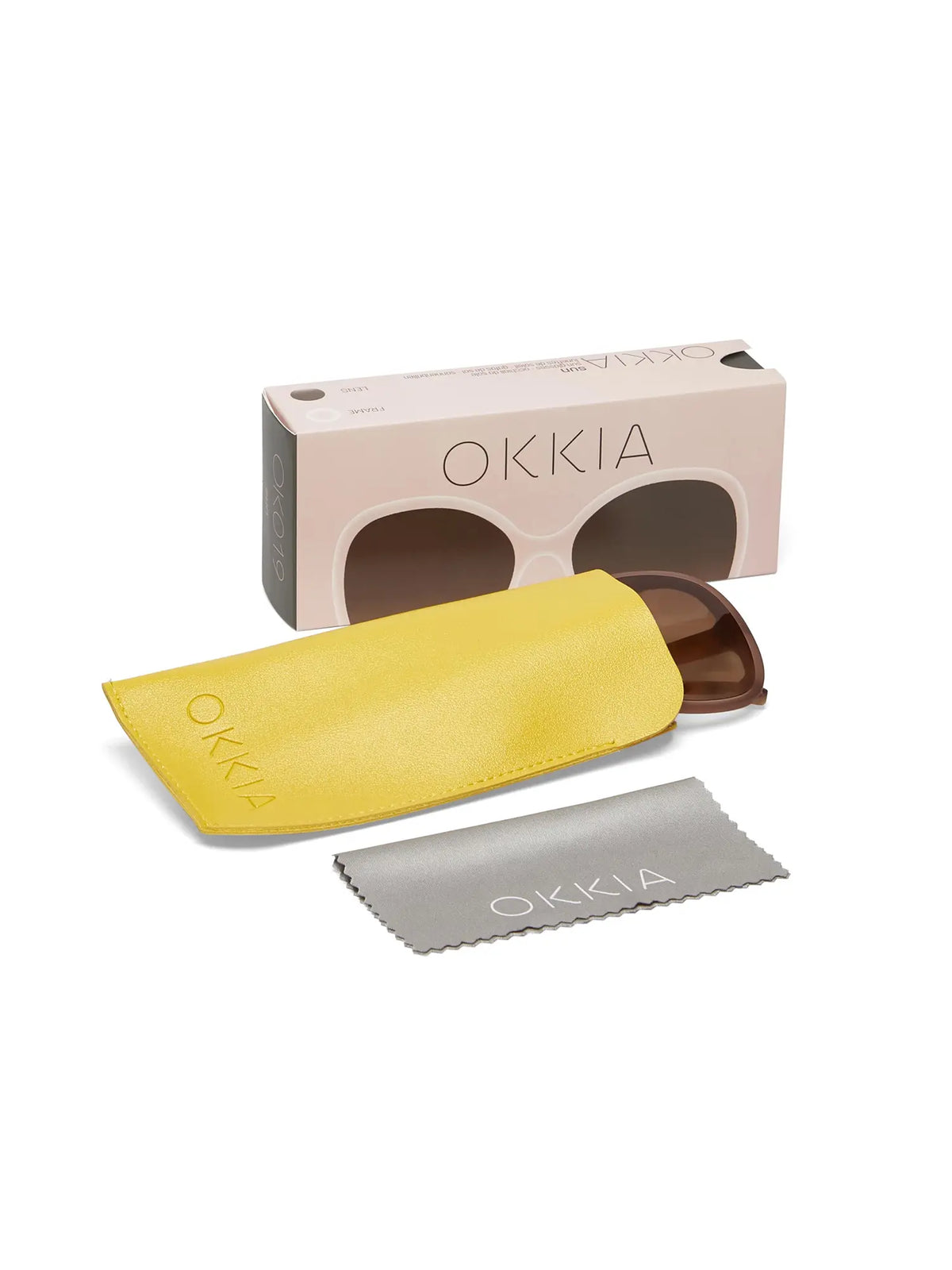 Okkia Anna Butterfly Overlapping Sunglasses Pink Havana