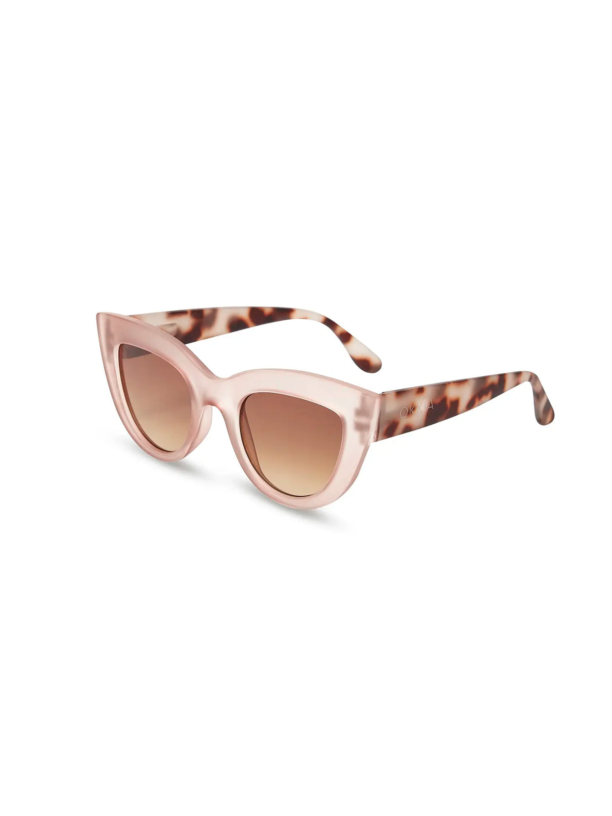 Okkia Claudia Big Cat Eye Sunglasses Pink Havana