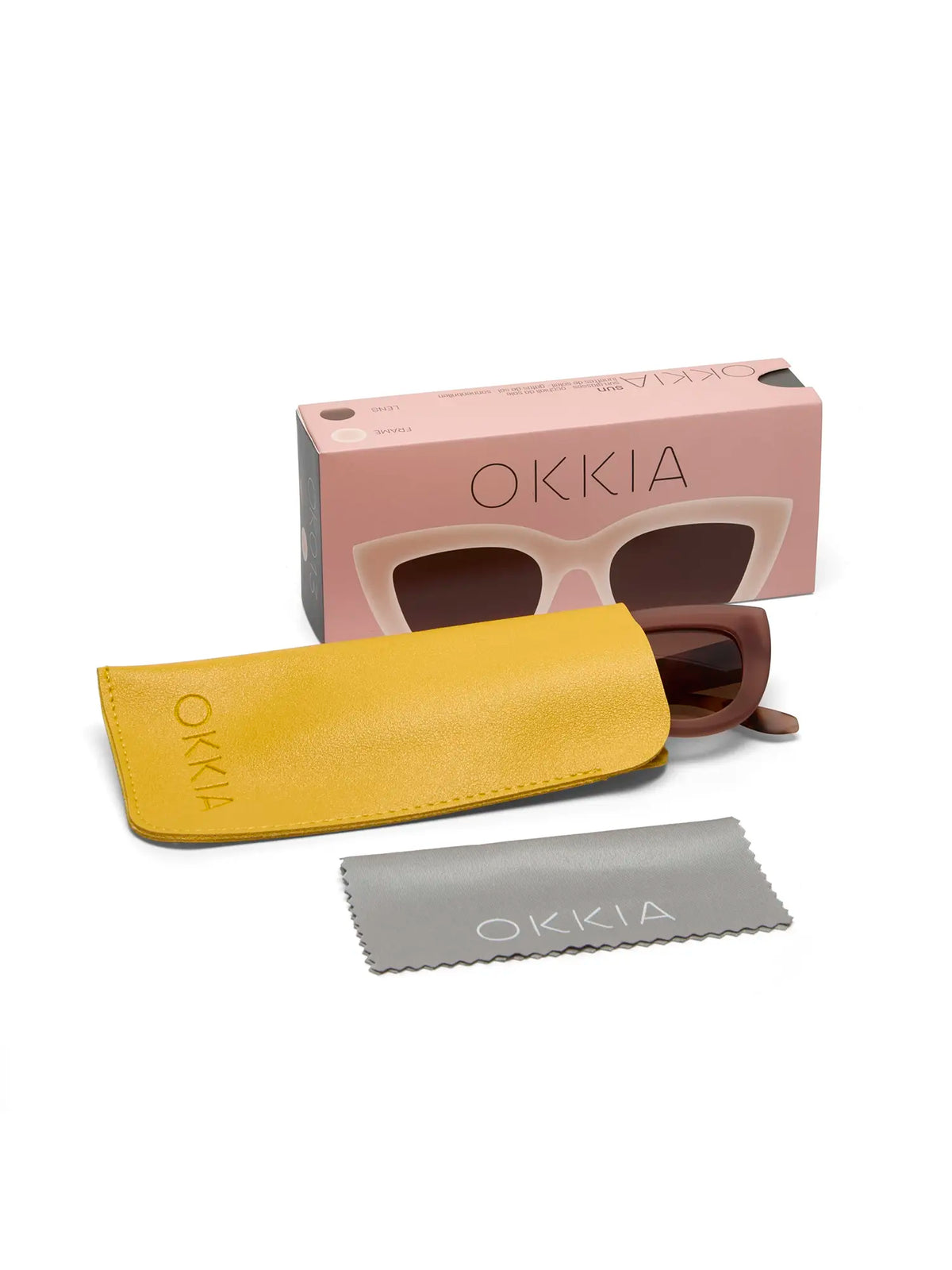 Okkia Claudia Big Cat Eye Sunglasses Pink Havana