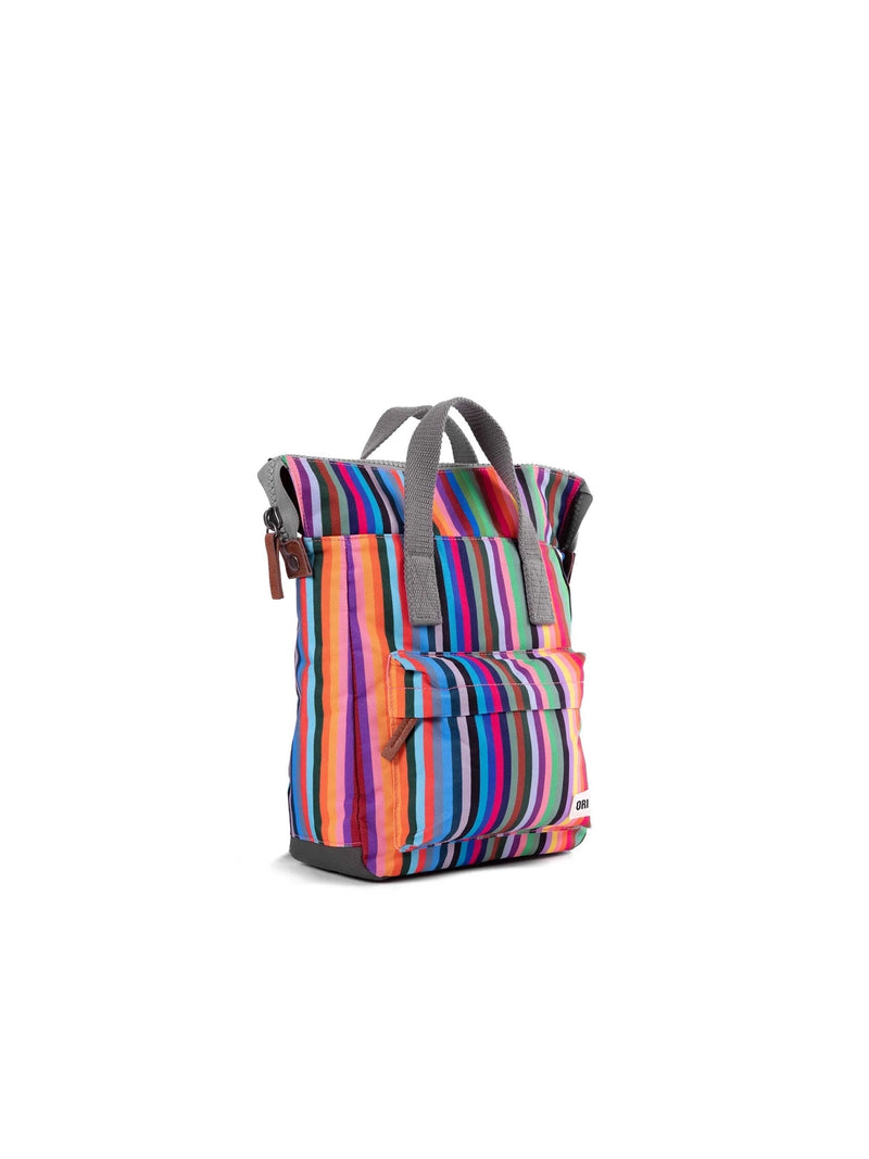 ORI London Small Bantry B Backpack Recycled Canvas Multi Stripe