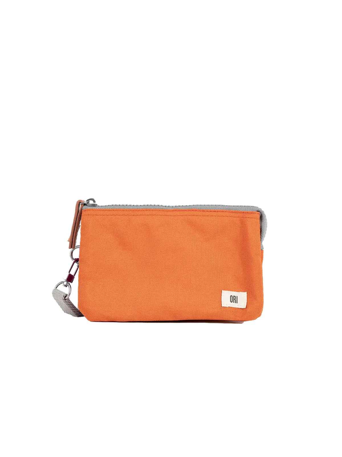 ORI London Medium Carnaby Wallet with Wrist Strap Recycled Canvas Atomic Orange