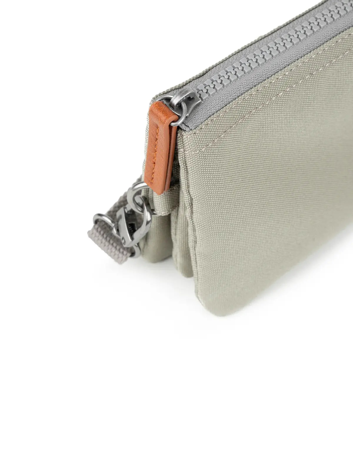 ORI London Medium Carnaby Wallet with Wrist Strap Recycled Canvas Coriander