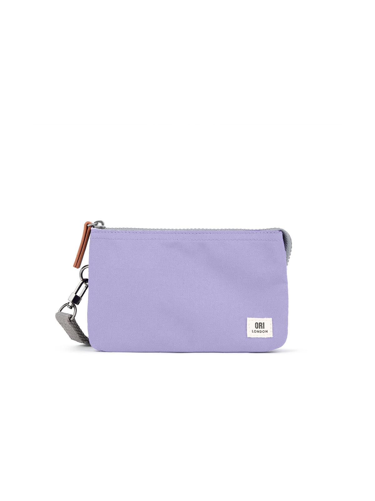 ORI London Medium Carnaby Wallet with Wrist Strap Recycled Canvas Lavender