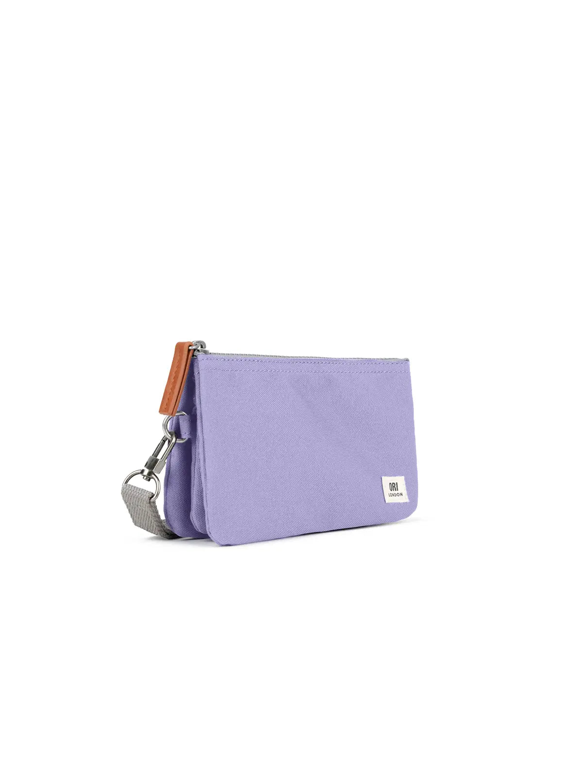 ORI London Medium Carnaby Wallet with Wrist Strap Recycled Canvas Lavender