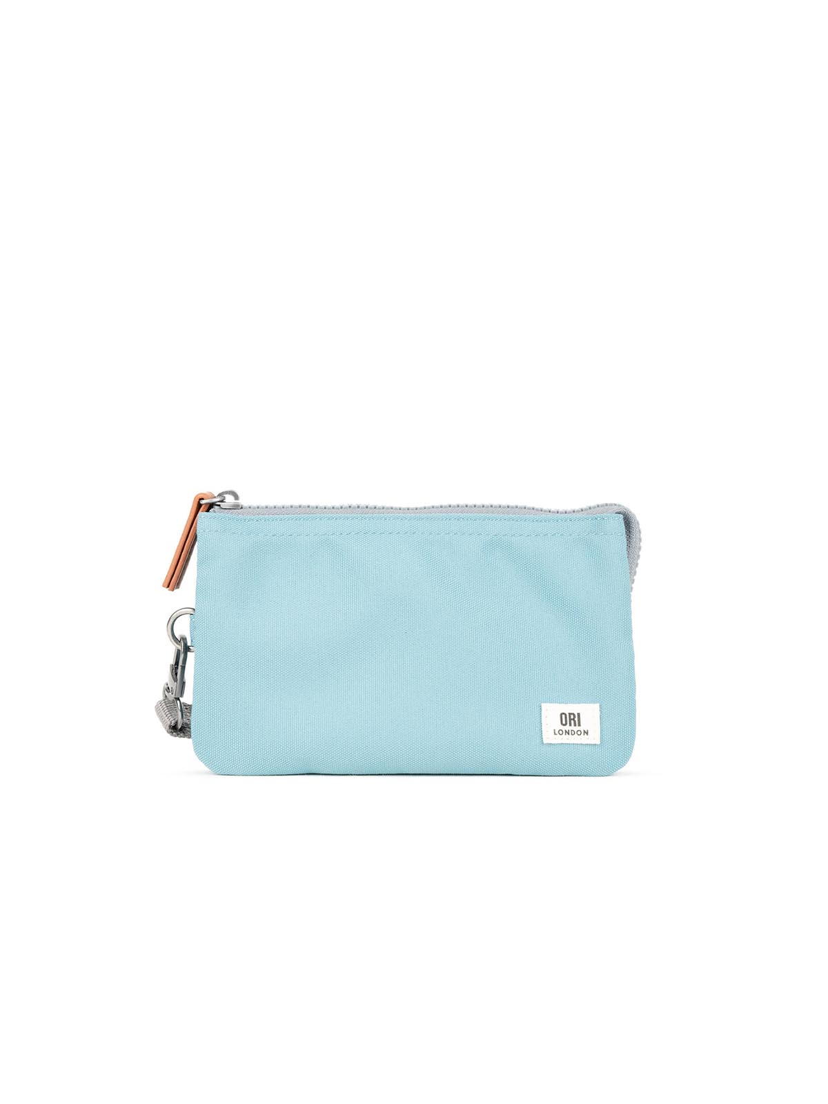 ORI London Medium Carnaby Wallet with Wrist Strap Recycled Canvas Spearmint