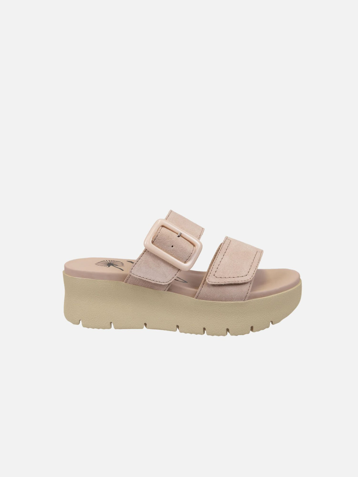 otbt cameo platform double strap sandal in beige-side