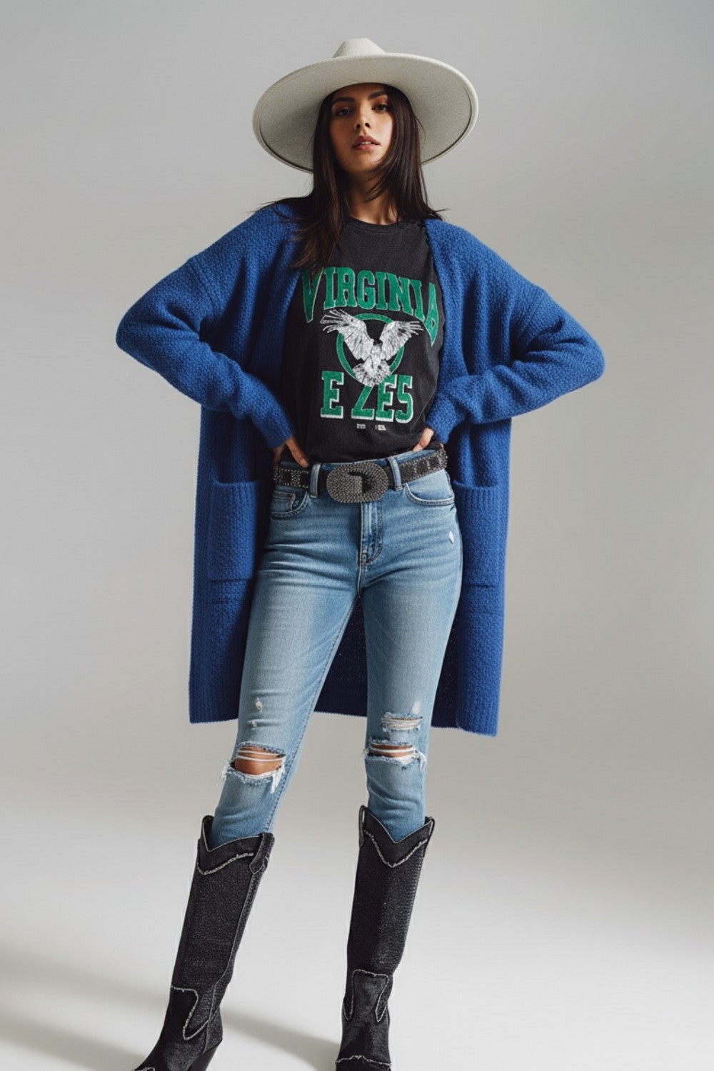 Oversized Thick Terry Cardigan