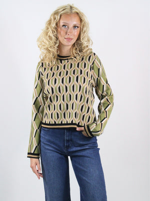 Pattern Knitted Sweater