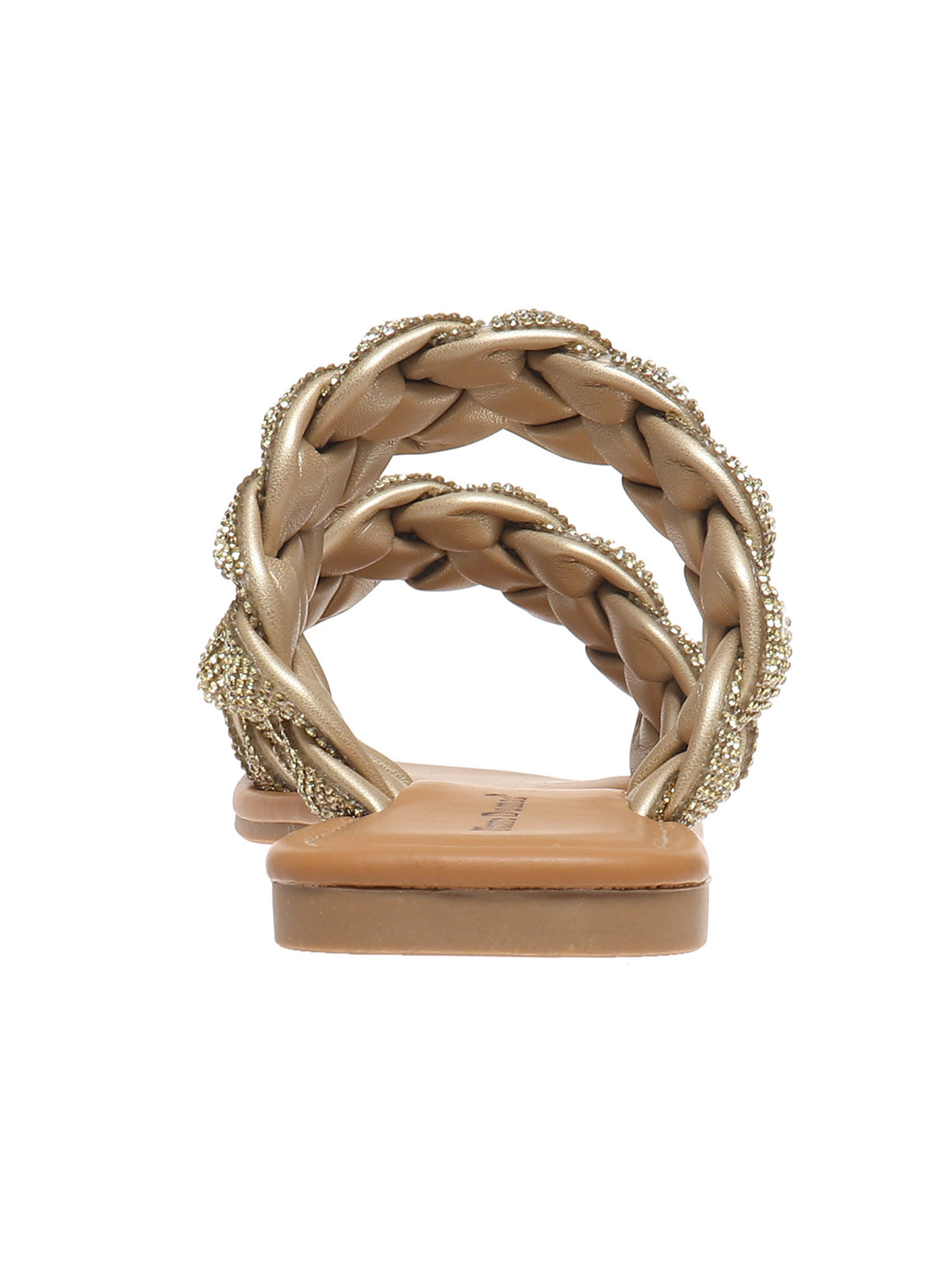 chester braided sandals in gold