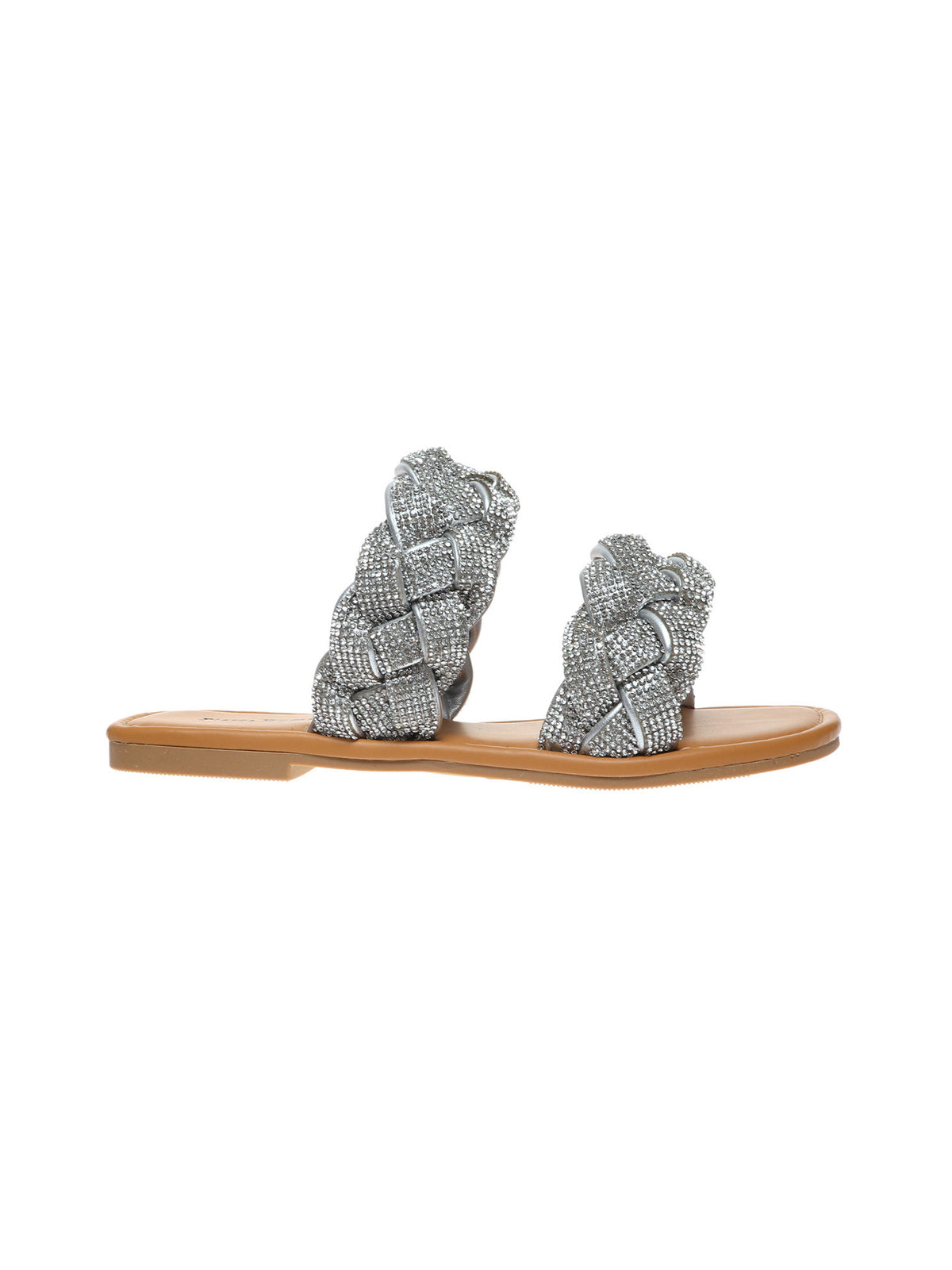 chester braided sandals in silver