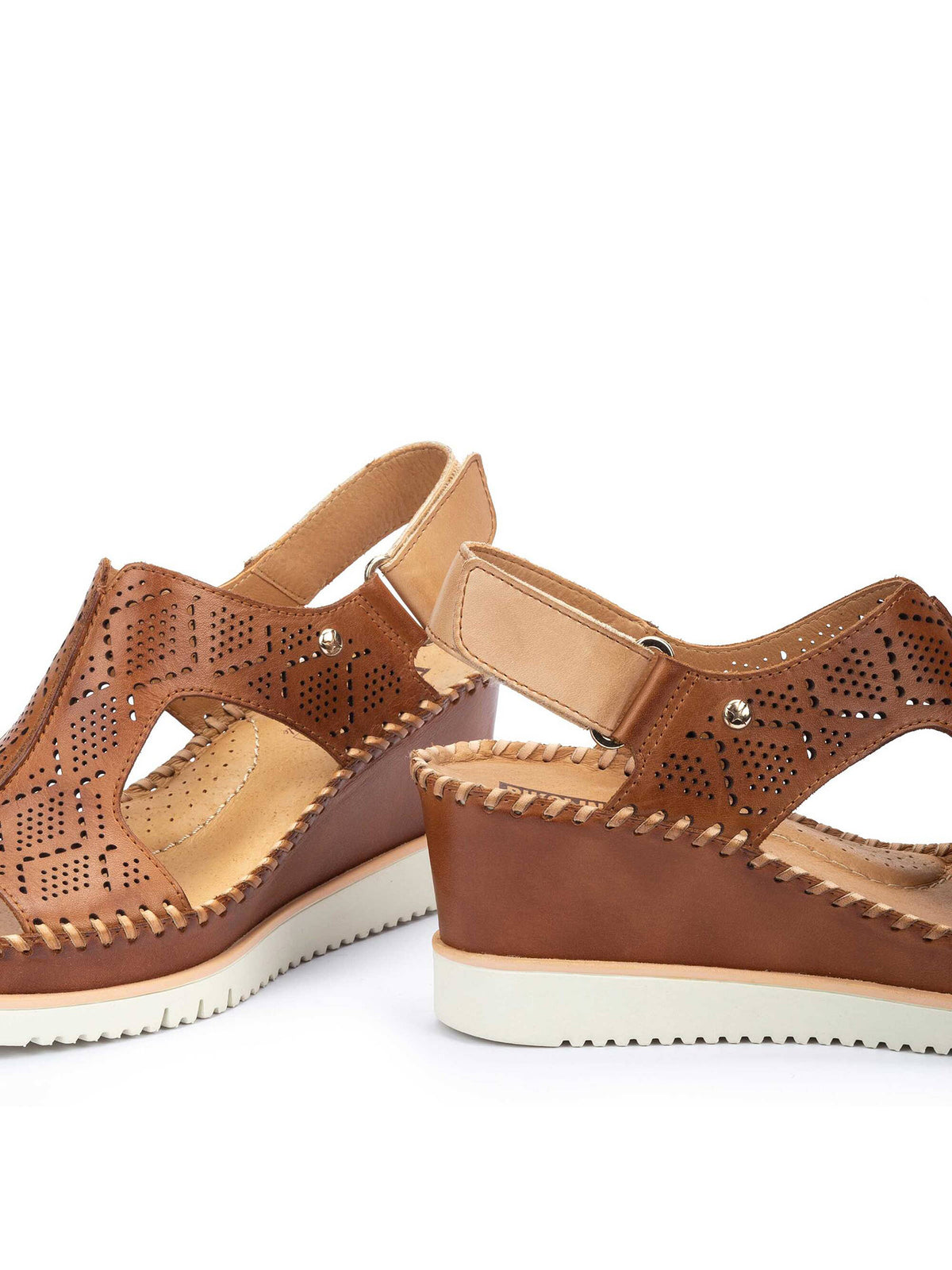 pikolinos aguadulce wedge sandals in brandy-pair view 2
