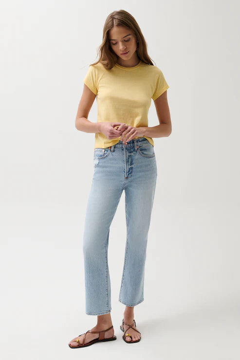 Pistola Ally High-Rise Vintage Ankle Jean: Misted Eve