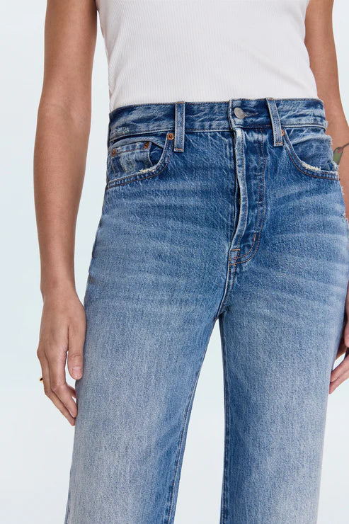 Pistola Cassie Super High Rise Straight Jean Serpentine Vintage