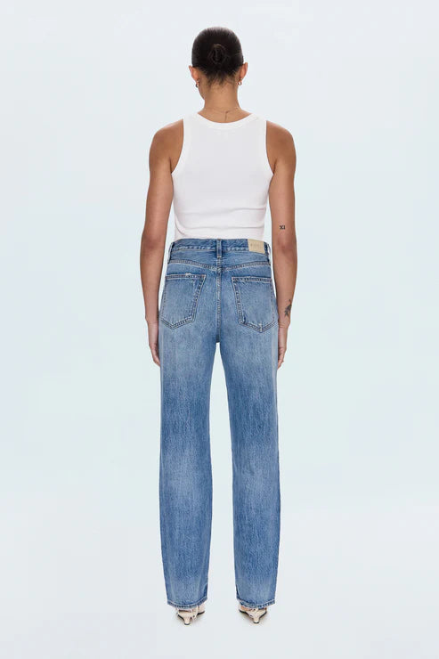 Pistola Cassie Super High Rise Straight Jean Serpentine Vintage