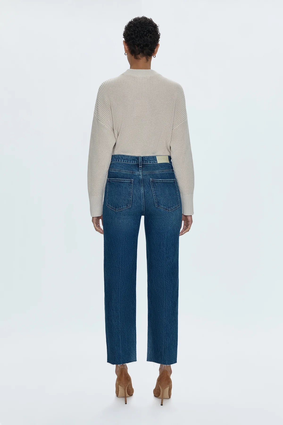 pistola charlie high rise straight leg jeans in forum vintage-back