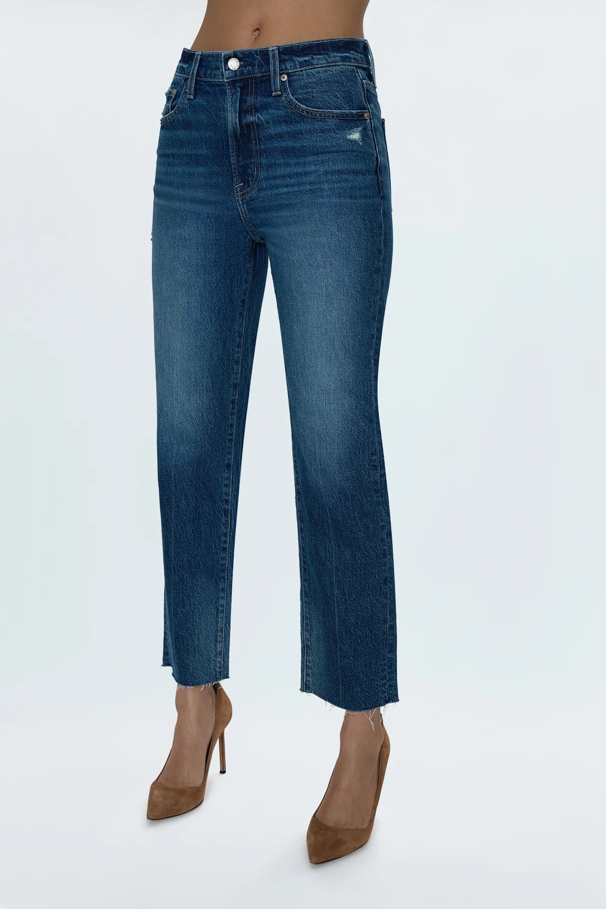 pistola charlie high rise straight leg jeans in forum vintage-front