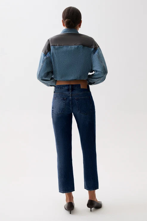 Pistola Issa Mid Rise Relaxed Ankle Straight Leg Jean: Mirage
