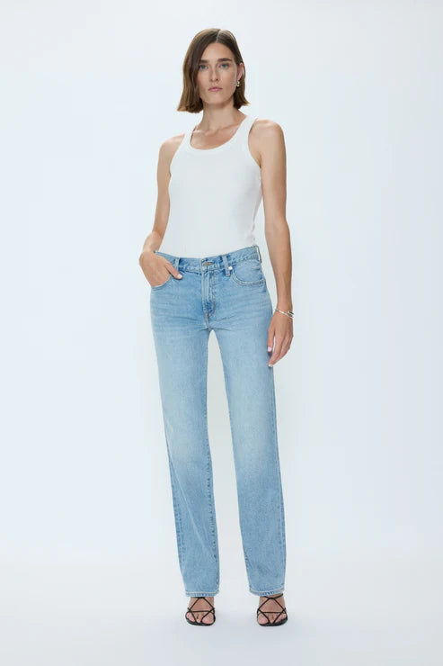 Pistola Issa Mid Rise Relaxed Straight Jean road trip 