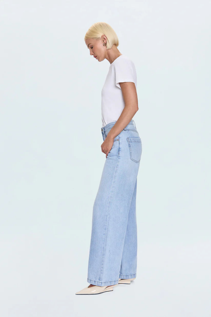 Pistola Jadyn Low Slung Palazzo Jean in Chateau