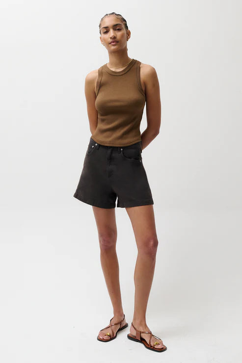 Pistola Kimora High Rise A-Line Short: Bristol bristol black 