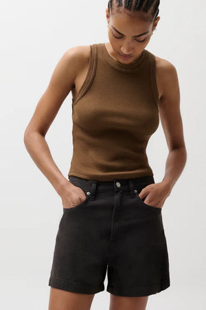 Pistola Kimora High Rise A-Line Short: Bristol bristol black 