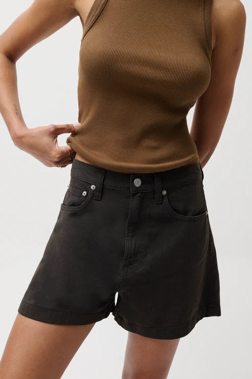 Pistola Kimora High Rise A-Line Short: Bristol bristol black 