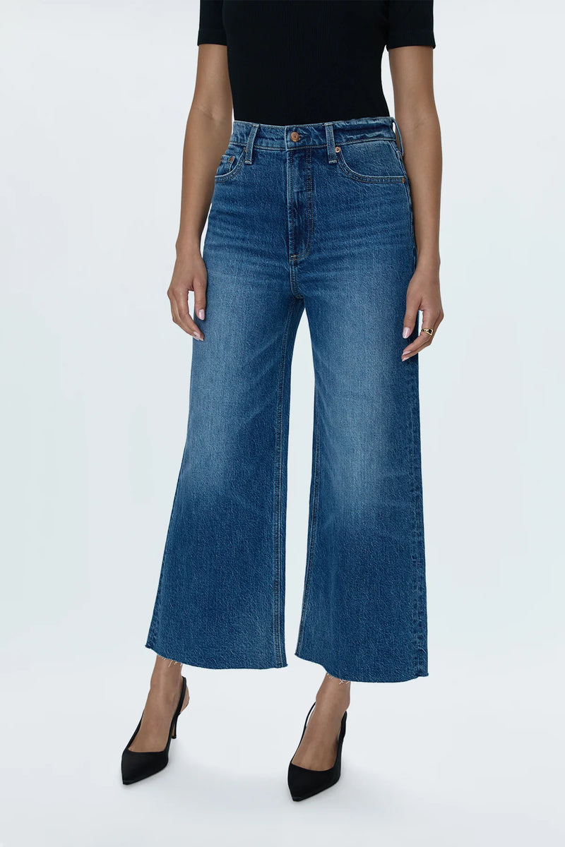 Pistola Lana Crop High-Rise Ultra Wide Leg Jean in Palladium