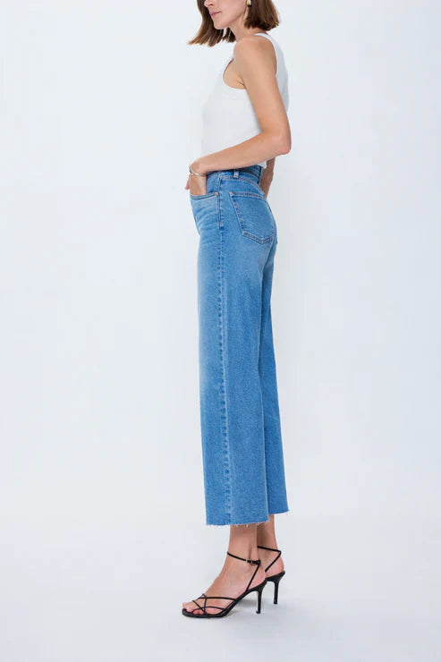 Pistola Lana Ultra High Rise Wide Crop Jean: Wild Heart