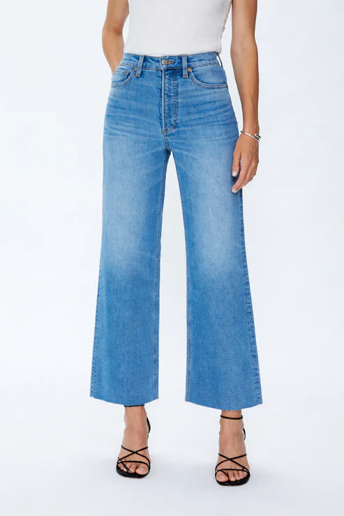 Pistola Lana Ultra High Rise Wide Crop Jean: Wild Heart