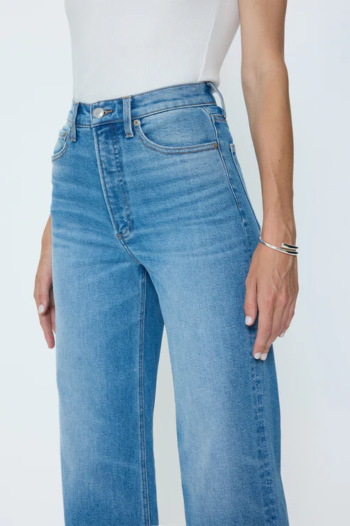 Pistola Lana Ultra High Rise Wide Crop Jean: Wild Heart