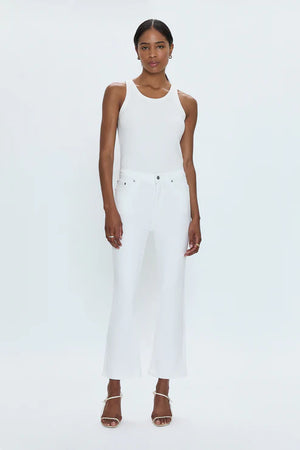 Pistola Lennon High Rise Crop Boot Jeans Vivid White