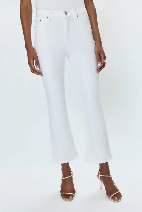 Pistola Lennon High Rise Crop Boot Jeans Vivid White