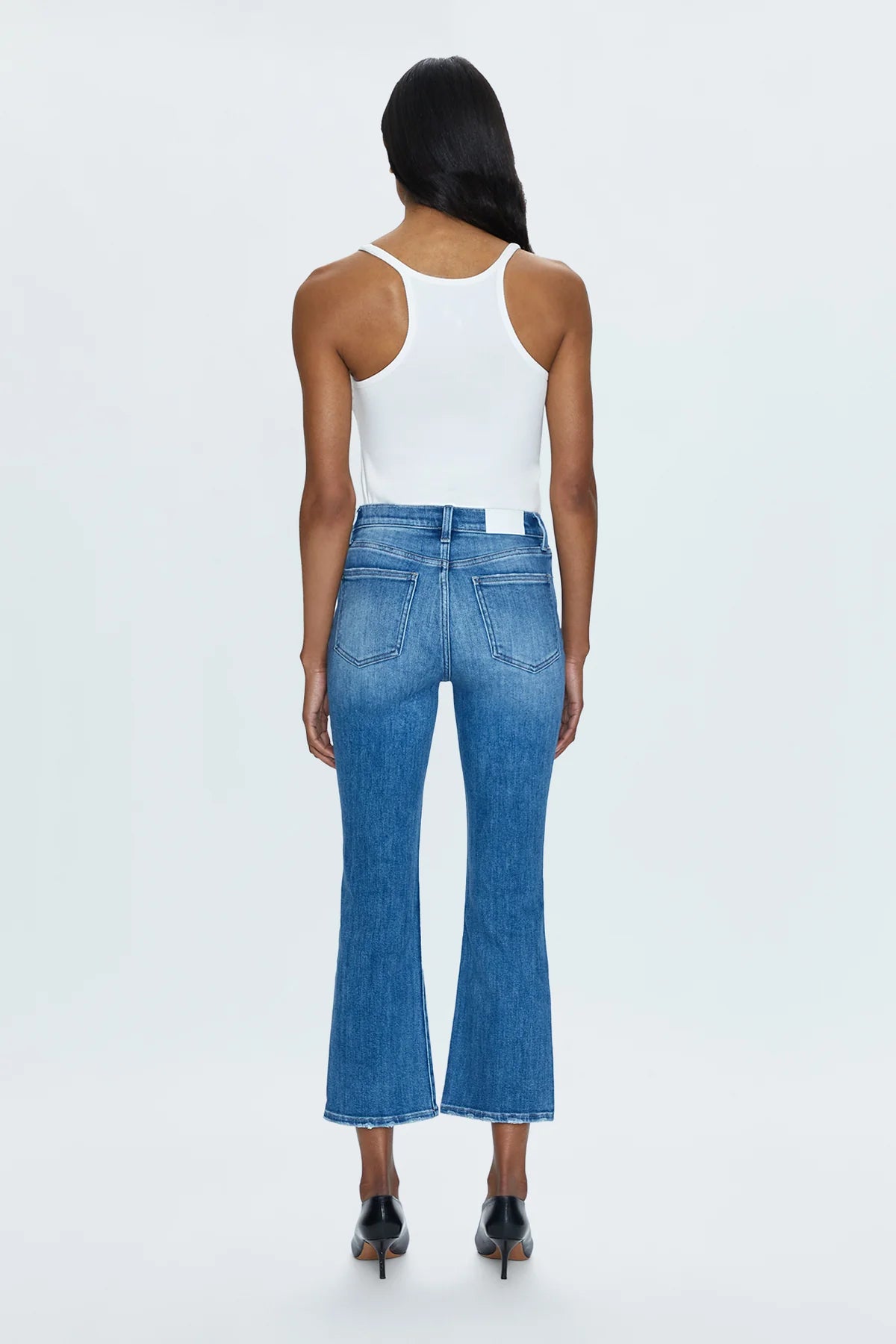 pistola lennon high rise bootcut jeans in fling vintage-back
