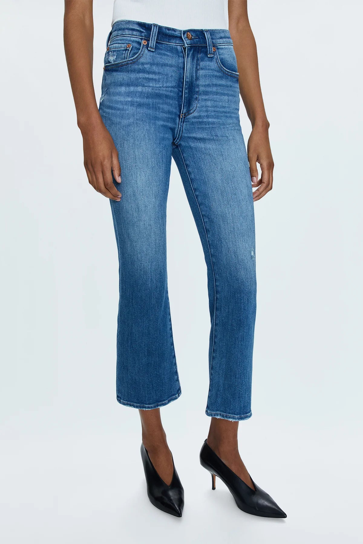 pistola lennon high rise bootcut jeans in fling vintage-front