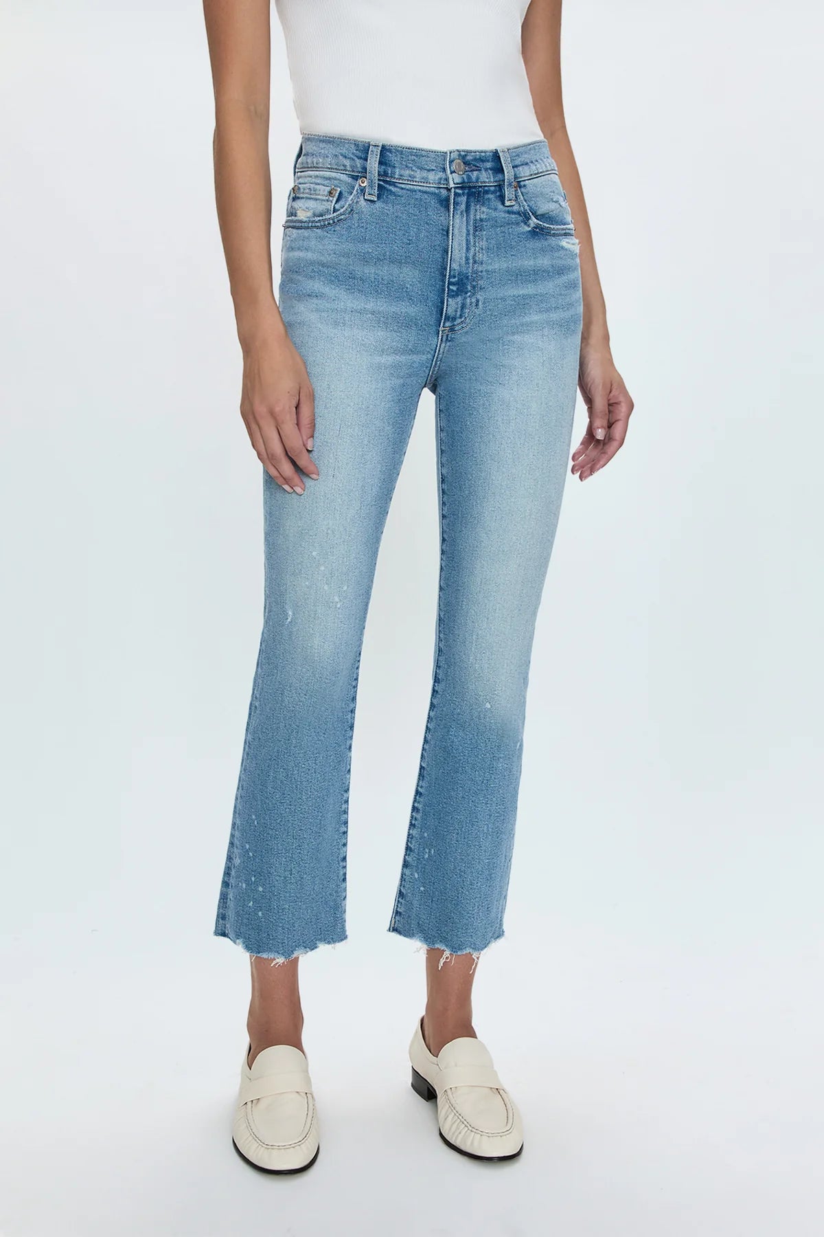 Pistola Lennon High Rise Crop Boot Cut Jeans in Dynamic Vintage