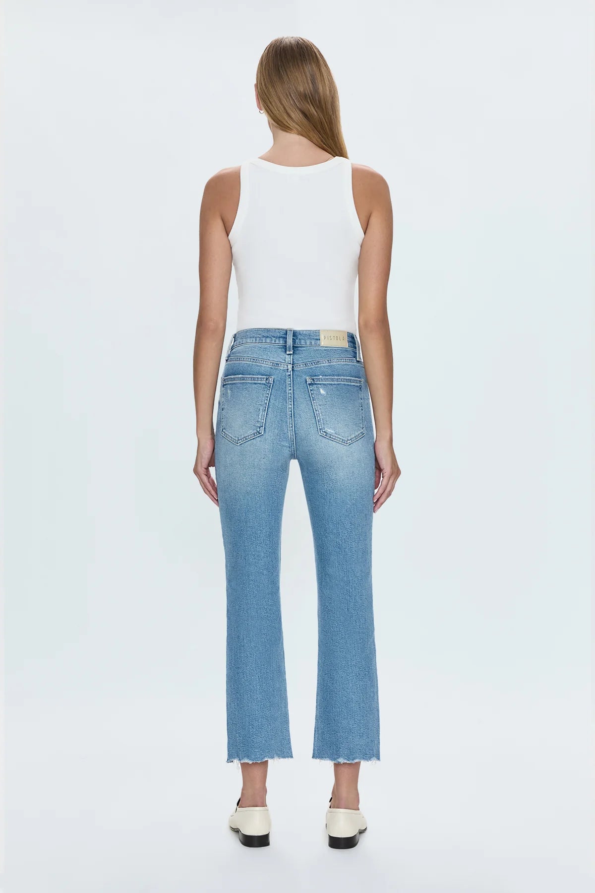 Pistola Lennon High Rise Crop Boot Cut Jeans in Dynamic Vintage