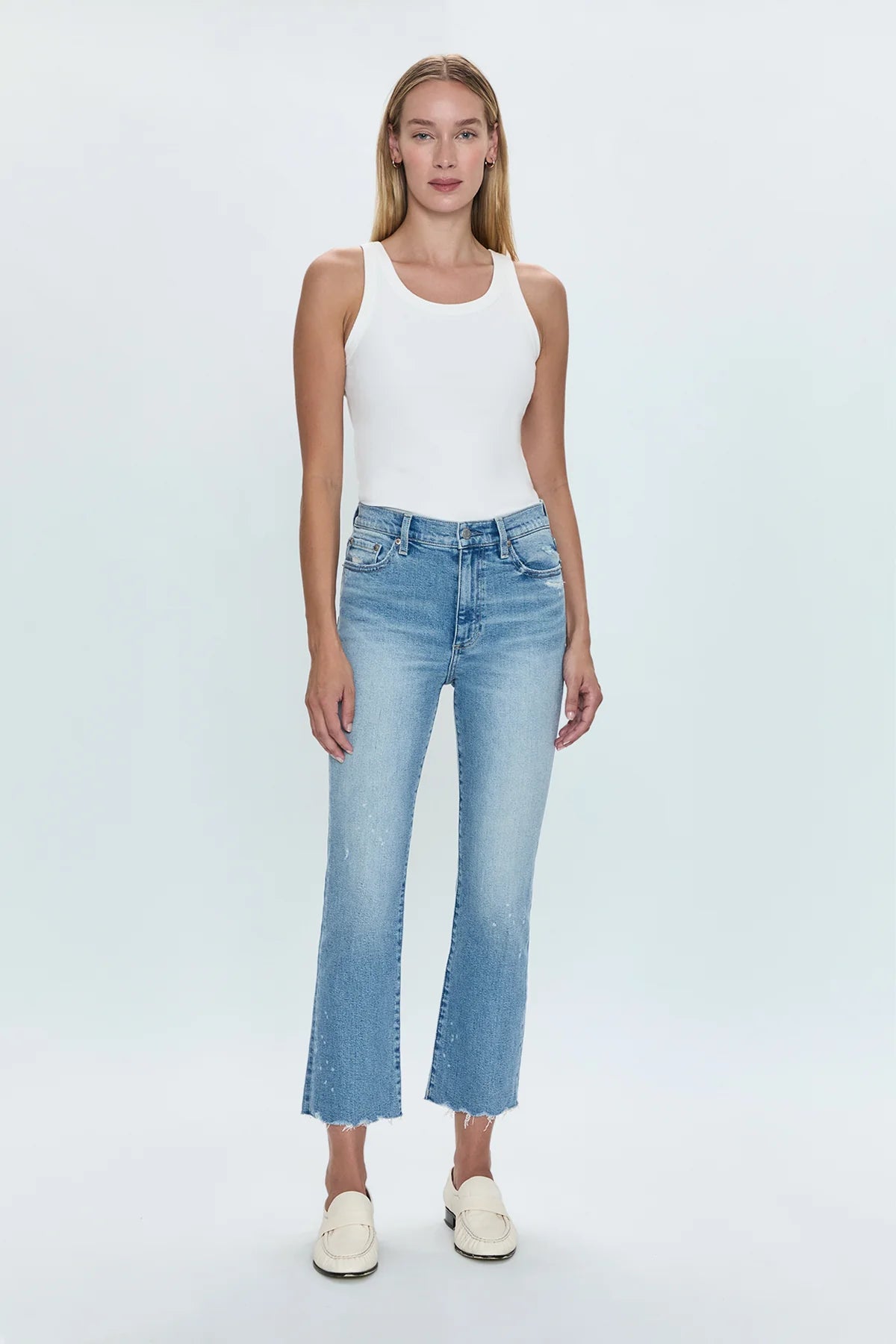 Pistola Lennon High Rise Crop Boot Cut Jeans in Dynamic Vintage